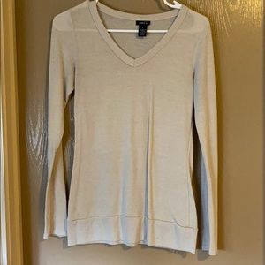 Rue21 Cream V Neck long sleeve